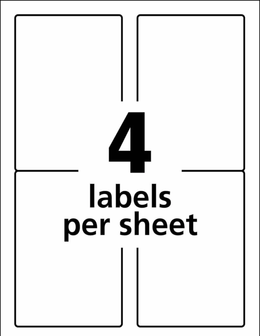 Avery 6577 White Durable ID Labels 0.625" x 3" for Laser Printers - 1600-Pack Cover-Up Labels