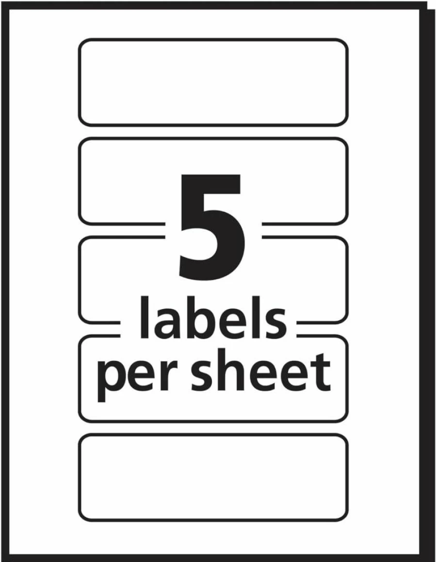 AVERY Removable Color Coding Labels 1" x 3" - Write & Print, 200-Pack (5481) for Easy Organization