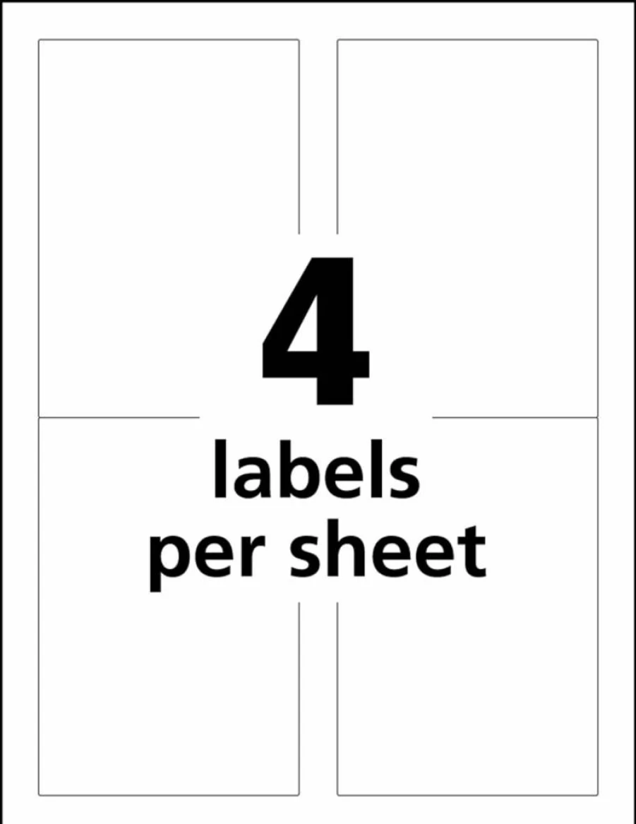 AVERY Ultra Duty GHS Chemical Labels 3.5" x 5" - Waterproof, UV Resistant for Inkjet Printers, Industrial Strength Adhesive (60523)