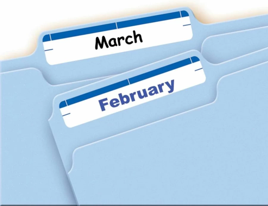 Avery 5200 Easy Peel File Folder Labels, 2/3" x 3-7/16", White/Blue, 252 Labels per 4" x 6" Sheet, Print & Handwrite