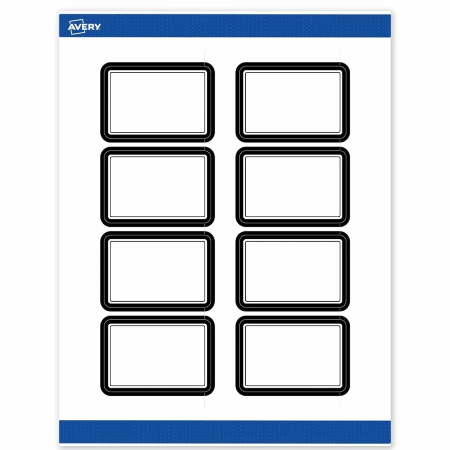AVERY Matte White Printable Rectangle Labels 2" x 3" - Gold Dots & Green Florals Design, Permanent Adhesive, 80 Count for Laser/Inkjet Printers, Ideal for Product Merchandising