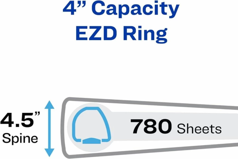 AVERY 1" Purple Heavy-Duty 3-Ring Binder with One-Touch EZD Rings (Model 79771)