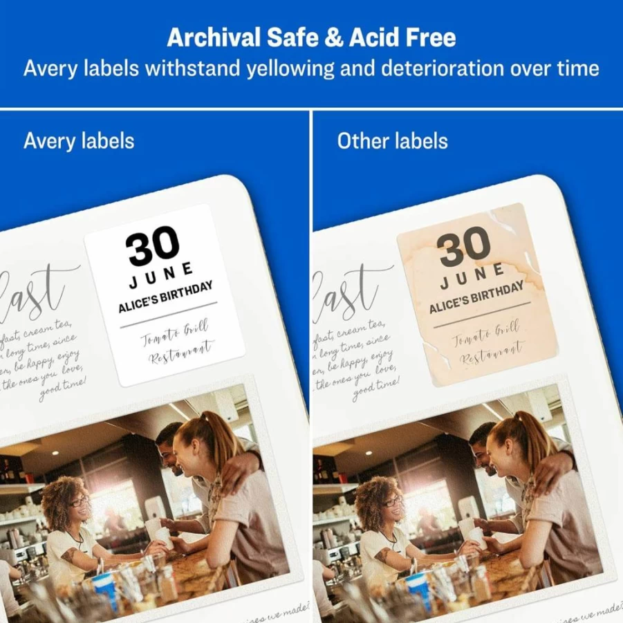 AVERY 6583 Easy Peel Oval ID Labels, 1.5" x 2.5", 270 Count, Permanent Adhesive, Sure Feed Technology, Edge-to-Edge Printing