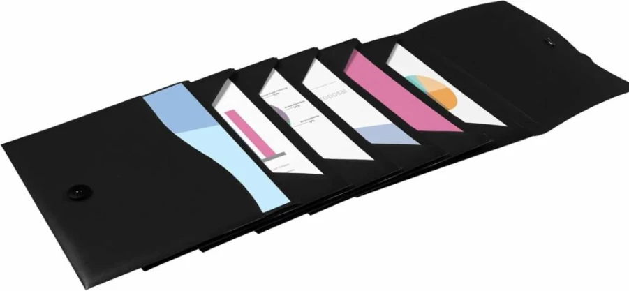 Avery 73542 Black Slide & View Expanding File Folder with 6 Pockets, Letter Size Document Organizer