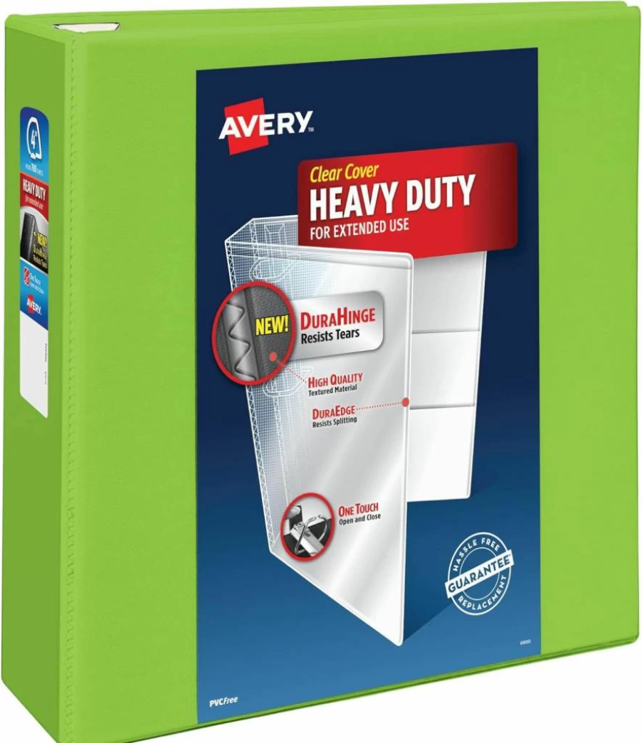AVERY 2" Purple 3-Ring Binder with One-Touch EZD Rings, Heavy-Duty View Binder (79777)