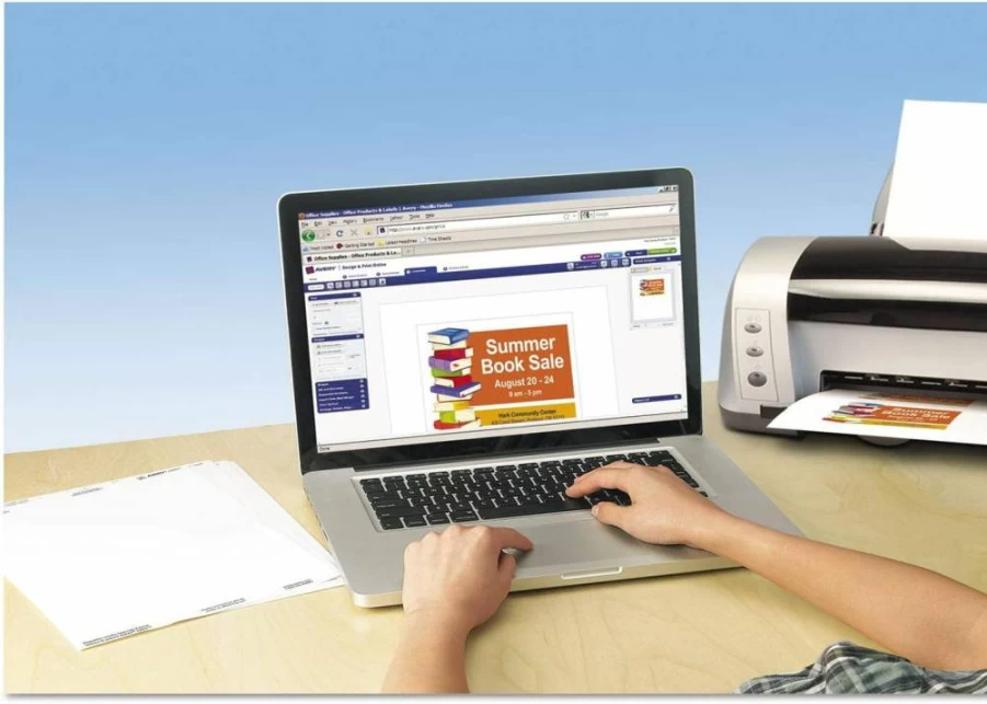 Avery 5389 Printable Postcards 4" x 6" White 100 Sheets Blank Laser Printer Paper with Sure Feed Technology
