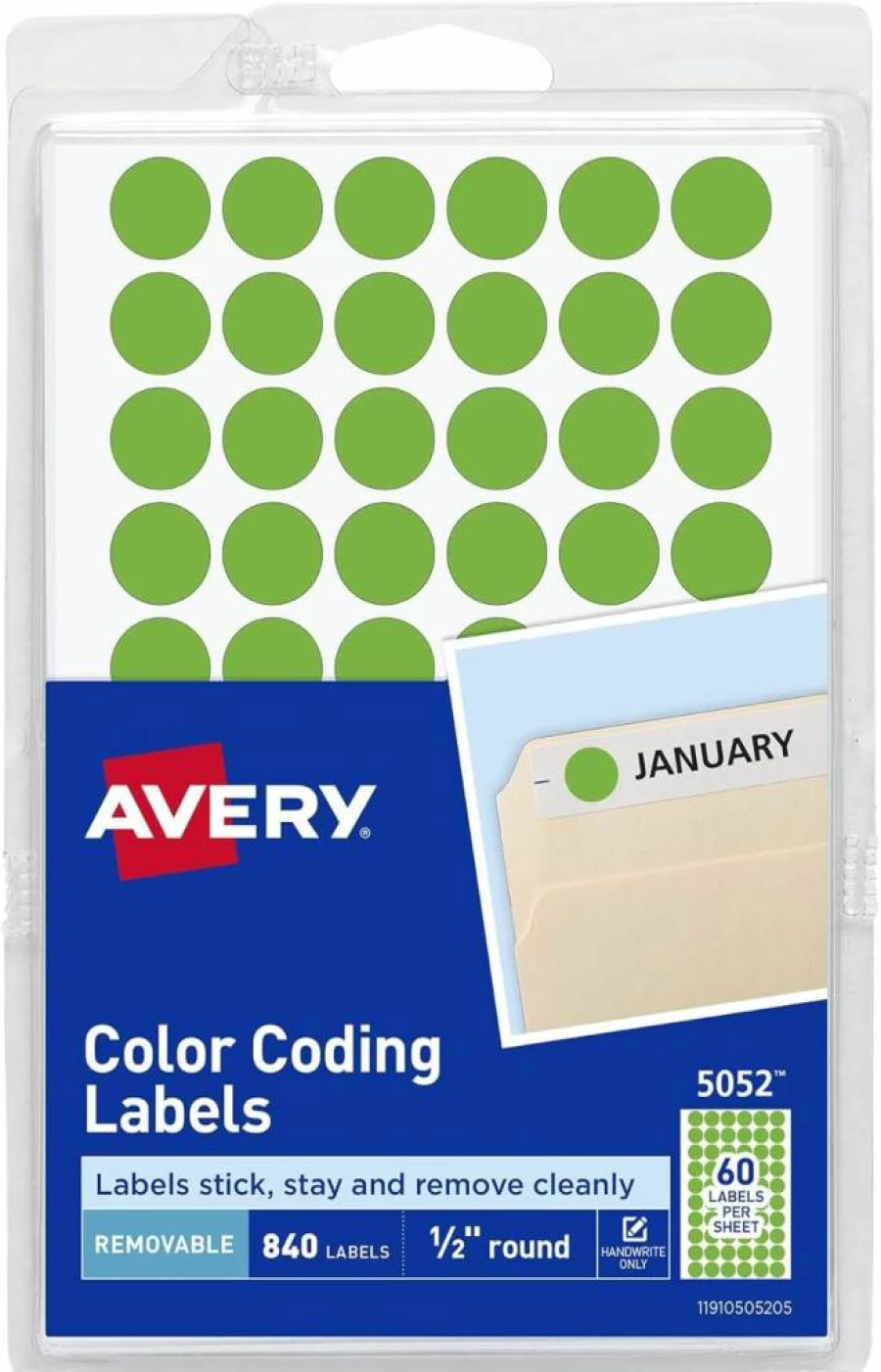 Avery Dissolvable Rectangle Labels - Eco-Friendly Green, Water Soluble, Ave05052