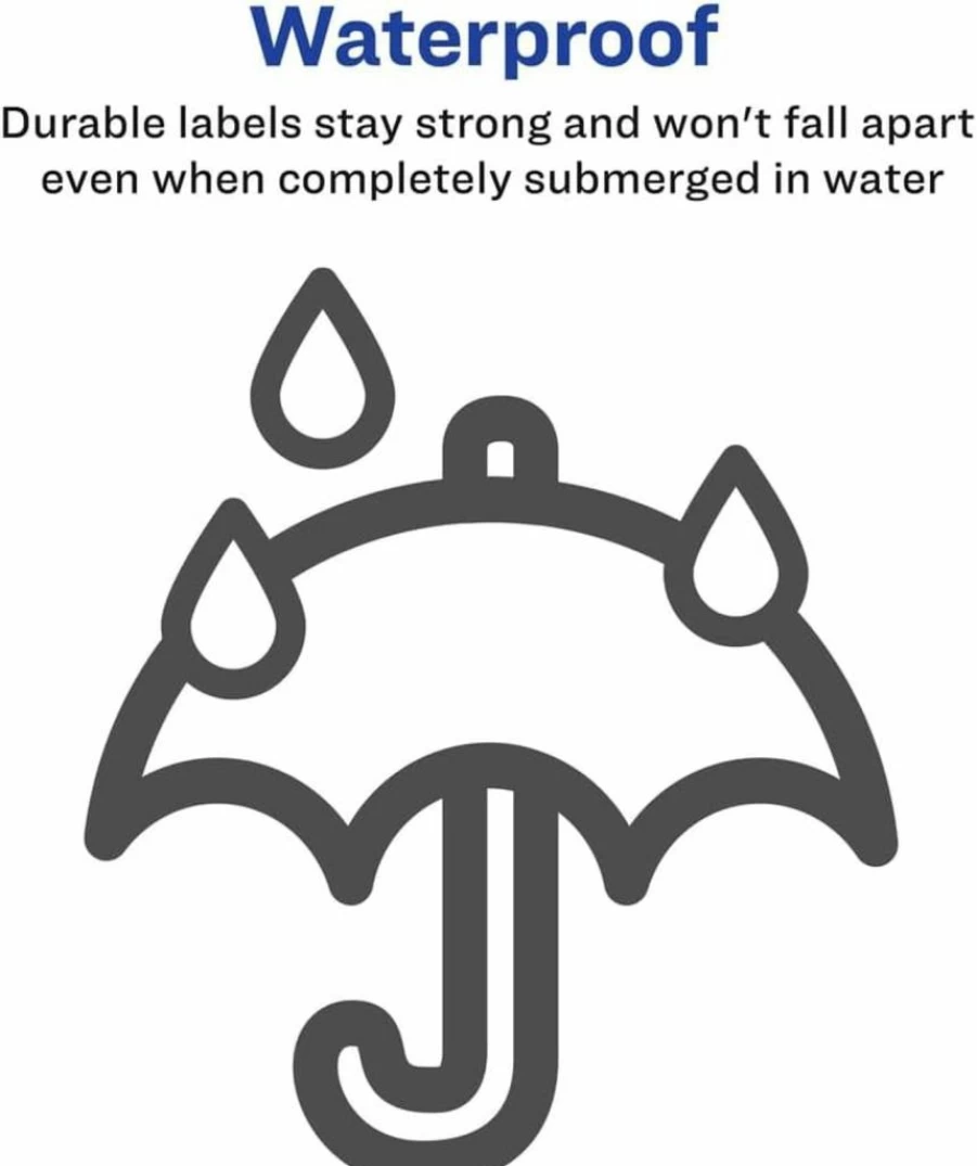 Avery 5526 Waterproof Printable Shipping Labels, 5.5" x 8.5", White, 100 Blank Mailing Labels with Sure Feed Technology