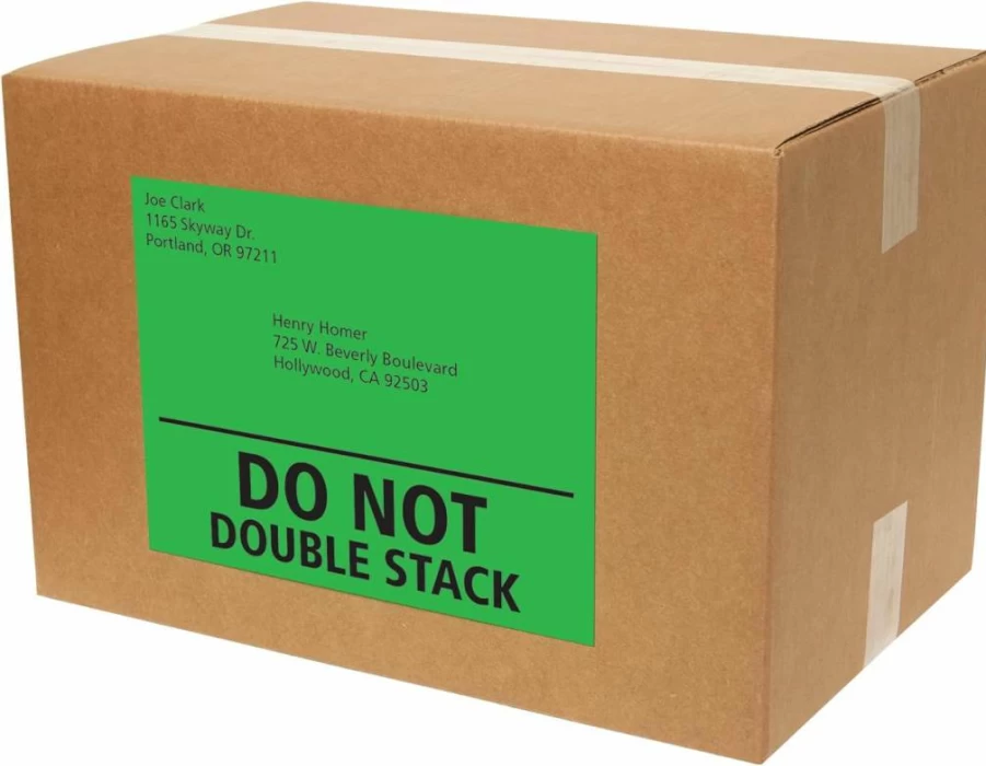 Avery 5975 Neon Shipping Labels - Laser Printable, 15-Pack Assorted Colors (Green, Pink, Yellow) for Bright Packaging & Mailings