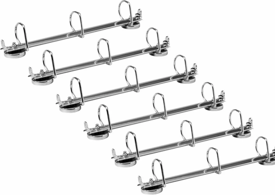 AVERY 46036 Magnetic Binder Rings 1.5 Inch Slant Ring 6 Pack, Heavy Duty 3-Ring Mechanism for Industrial Use