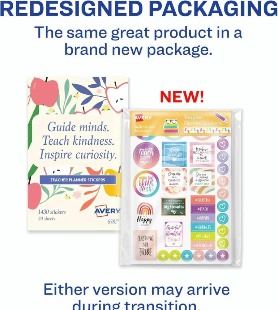 AVERY Budget Planner Stickers Pack - 30 Sheets, 1,230 Labels for Expense Tracking, Financial Planning, Journals & Calendars (6788)