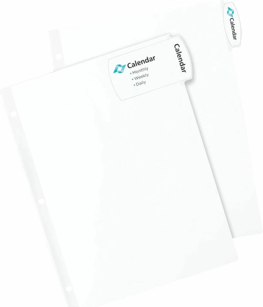 Avery Big Tab Printable White Dividers 5-Tab Set Easy Peel Labels 14436 for Organizers