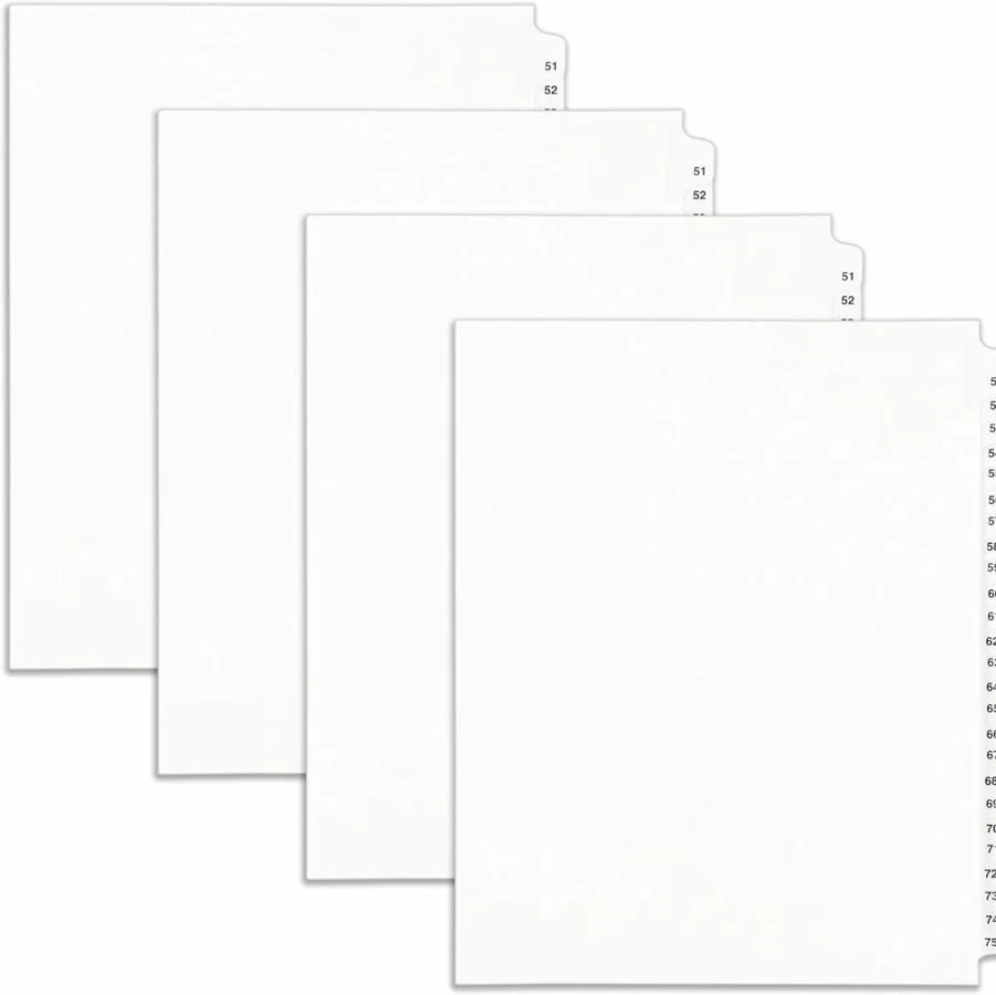 Avery Letter Size Legal Dividers with Side Tabs, Standard Collated Set, 51-75 Sheets (01332)