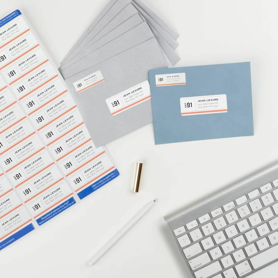 Avery 5260 Easy Peel Printable Address Labels, 1" x 2-5/8" White Mailing Stickers, 750 Blank Customizable Labels for Shipping, Mailing & More, Sure Feed Technology