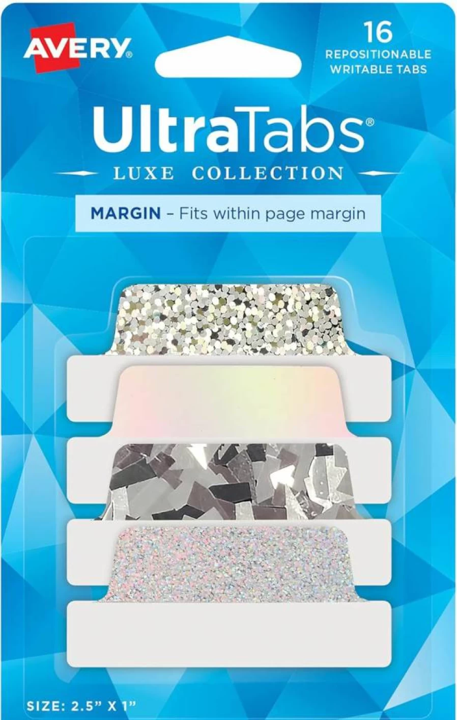 AVERY Repositionable Ultra Tabs, 2.5 x 1 Inch, 2-Sided Writable Pastel Color Tabs, 48-Pack (74867) for Organizing Files & Documents