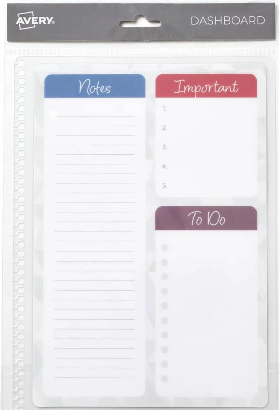 AVERY Double-Sided Reusable Dashboard Planner 7x9 Inches, Wet Dry Erase Compatible Accessory for Car or Office (24904)