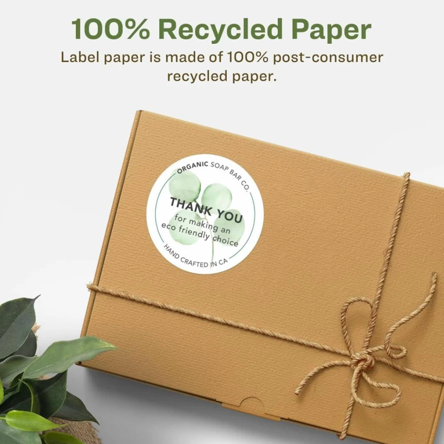 AVERY Recycled Matte White Round Labels 1.75" - Eco-Friendly Permanent Adhesive, Print-to-Edge, Laser/Inkjet Printable, 200-Pack