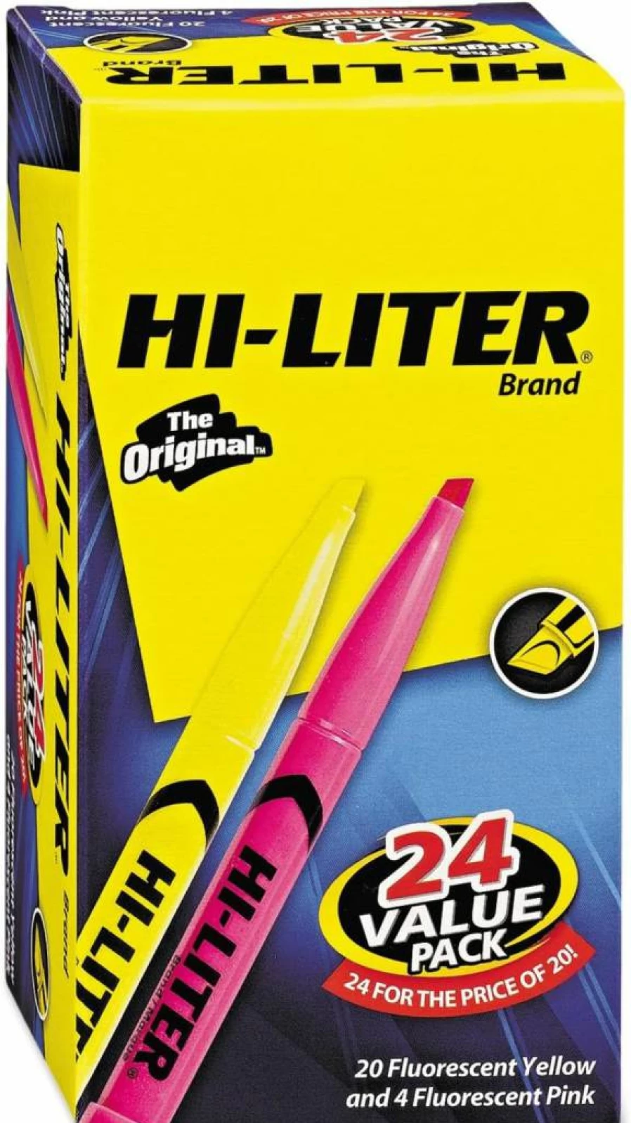 Avery Chisel Tip Smear Safe Highlighters - 3 Assorted Colors Pen-Style Markers (25860) for Vibrant, Long-Lasting Text Emphasis
