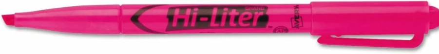 Avery Chisel Tip Smear Safe Highlighters - 3 Assorted Colors Pen-Style Markers (25860) for Vibrant, Long-Lasting Text Emphasis