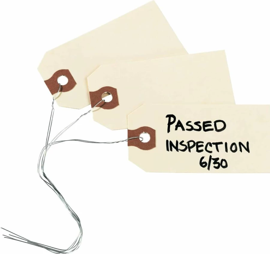 Avery 12602 Manila Shipping Tags With Wire, 3-1/4" x 1-5/8", 11.5 Pt. Stock, 1000-Pack Hang Tags for Shipping and Labeling