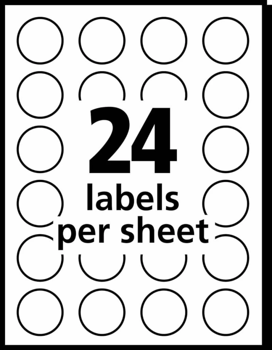 AVERY 07872 Orange Printable Round Color Coding Labels, 3/4 Inch, 2 Packs (2,016 Total Customizable Stickers)