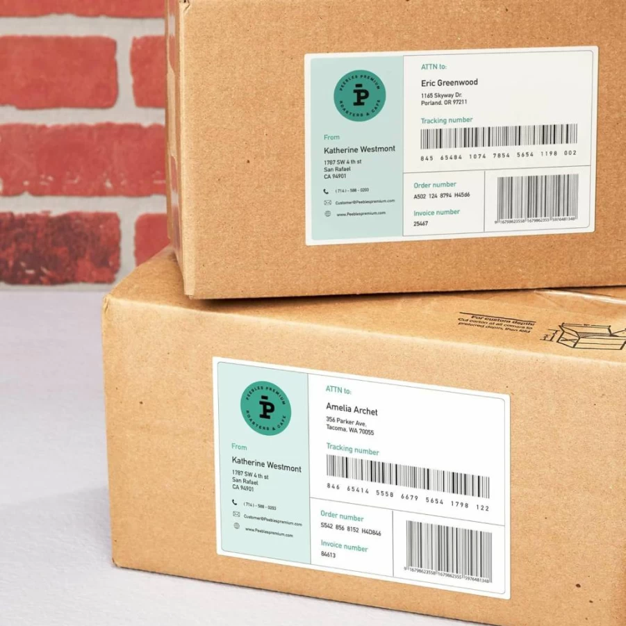 Avery Matte White 5" x 7" Printable Rectangle Labels with Sure Feed Technology, 50-Pack
