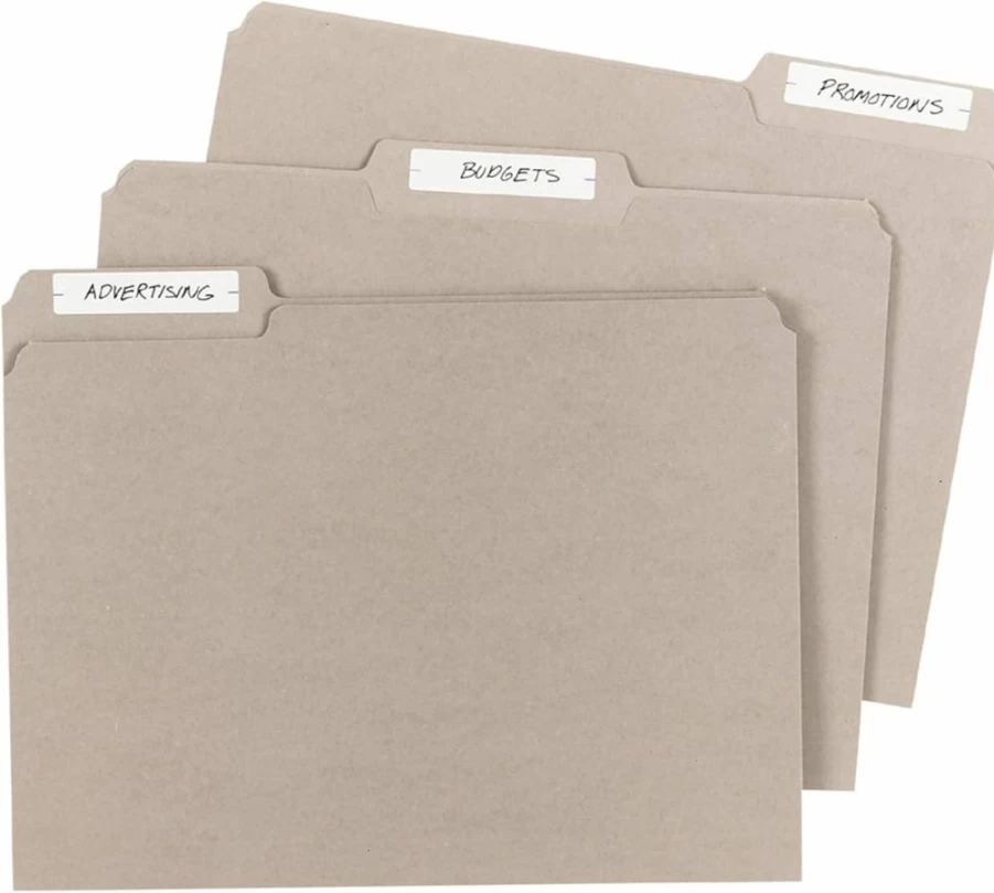 Avery 6141 White File Folder Labels, 5/8" x 2-3/4" Non-Printable Blank Labels, 156-Pack