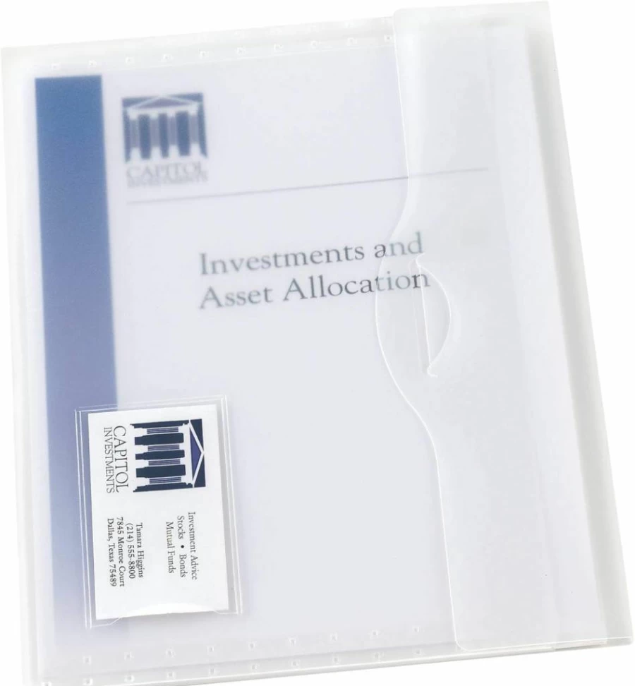 Avery 72278 Clear Document Organizer Wallet - Translucent Travel Holder for Up to 50 Pages