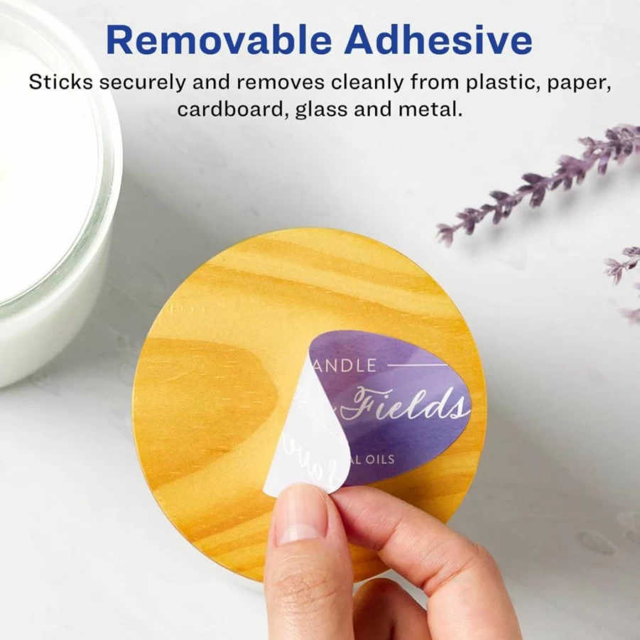 Avery Matte White Removable Oval Labels 2" x 3-1/3" - 120 Pack, Sure Feed Technology, Print-To-The-Edge Design, Laser/Inkjet Printable, Peel & Stick Labels for Organizing & Mailing