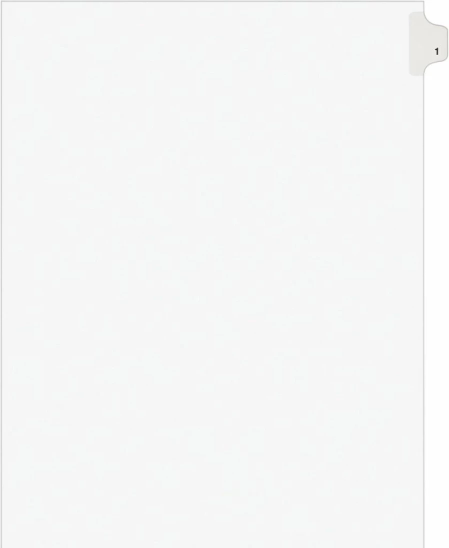 AVERY Legal Exhibit Dividers, Side Tab, 8.5" x 11", 25-Pack (11911) for Organizing Court Documents