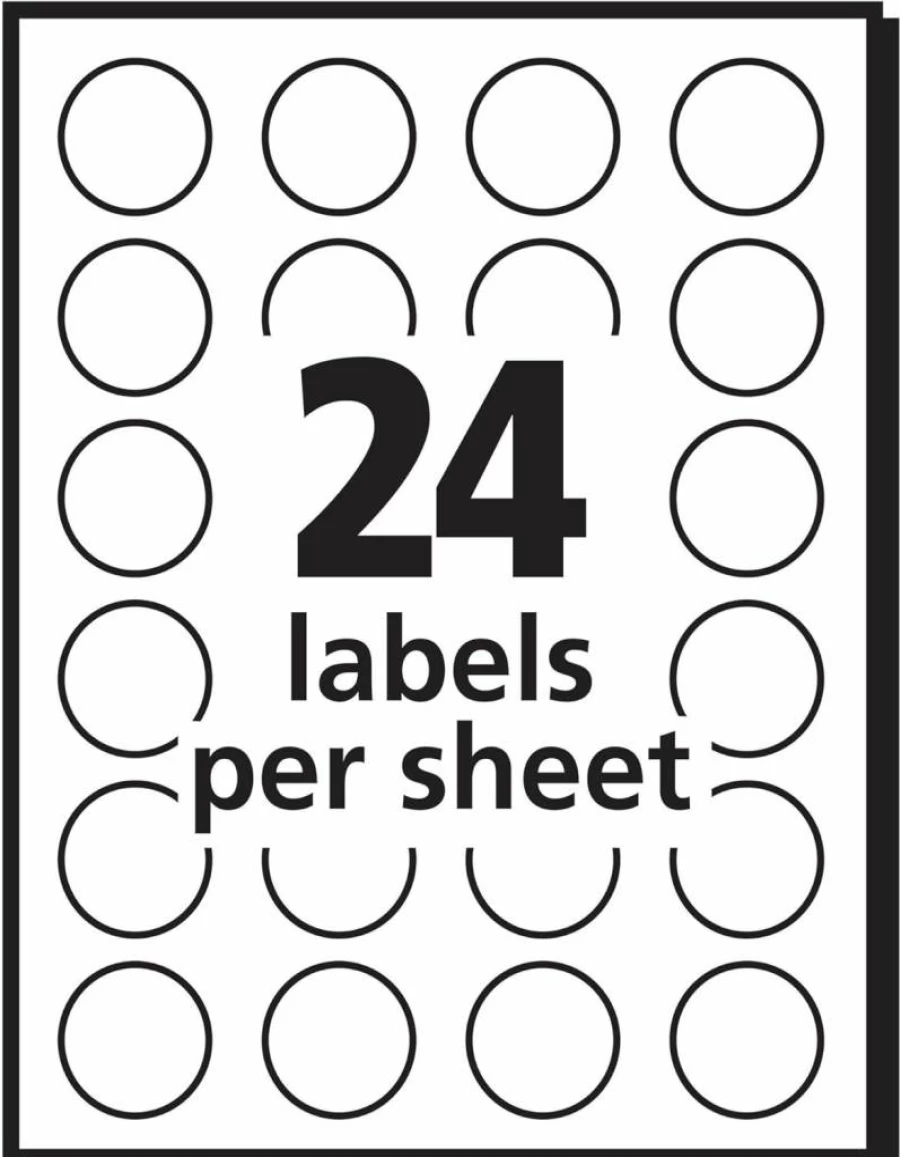AVERY 32136 Removable Red Color Coding Labels, 0.75" Round Stickers, 3 Packs (3,024 Labels Total)