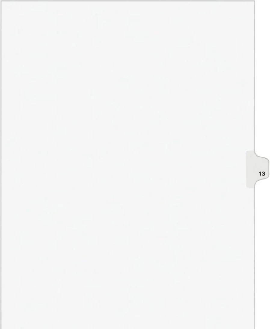 AVERY Legal Exhibit Dividers, Side Tab, 8.5" x 11", 25-Pack (11923) for Organizing Court Documents