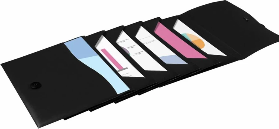 Avery 73517 Black Slide & View Expanding File Folder, Letter Size, 5 Pockets, Organizer for Documents
