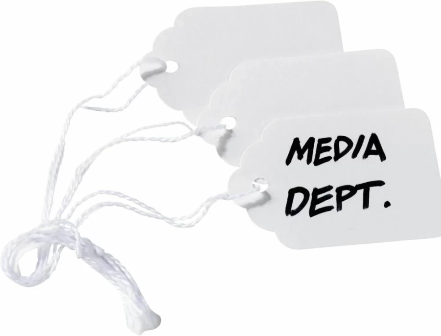 Avery 12201 White Marking Tags, 2.75" x 1.69", Medium-Weight, 1000-Pack (Box of 1000)