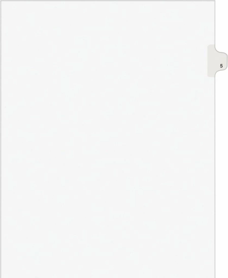 AVERY Legal Exhibit Dividers with Side Tabs, 8.5 x 11 Inches, Pack of 25 (Style 11915) for Organizing Court Documents