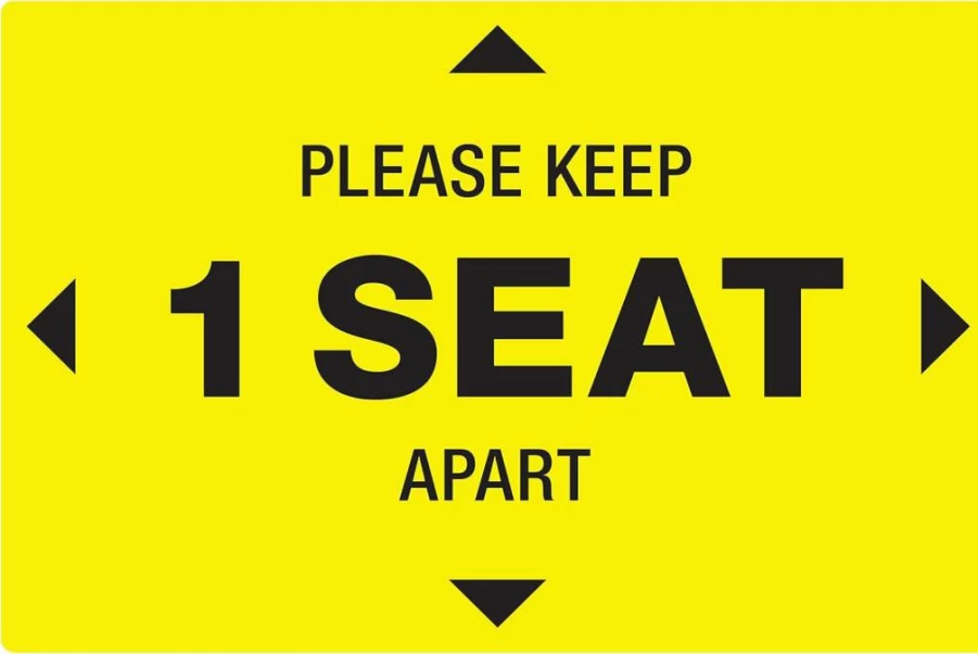 AVERY "Table Closed" Preprinted Safety Decals, 4" x 6" Yellow Removable Wall Signs, Tear & Water Resistant, Pack of 10 (83075)