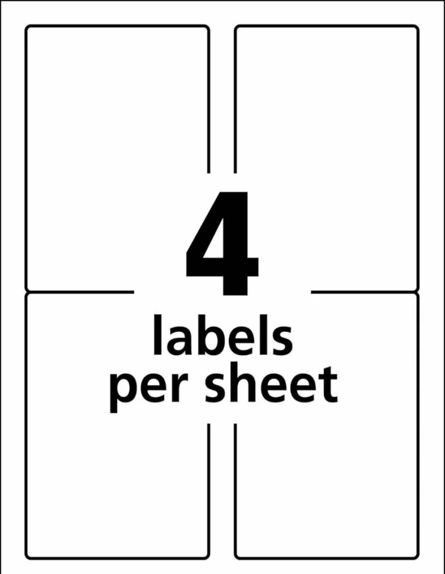 AVERY 6576 White Laser Printer ID Labels, 1.25" x 1.75" Durable Cover-Up Labels, Pack of 1600