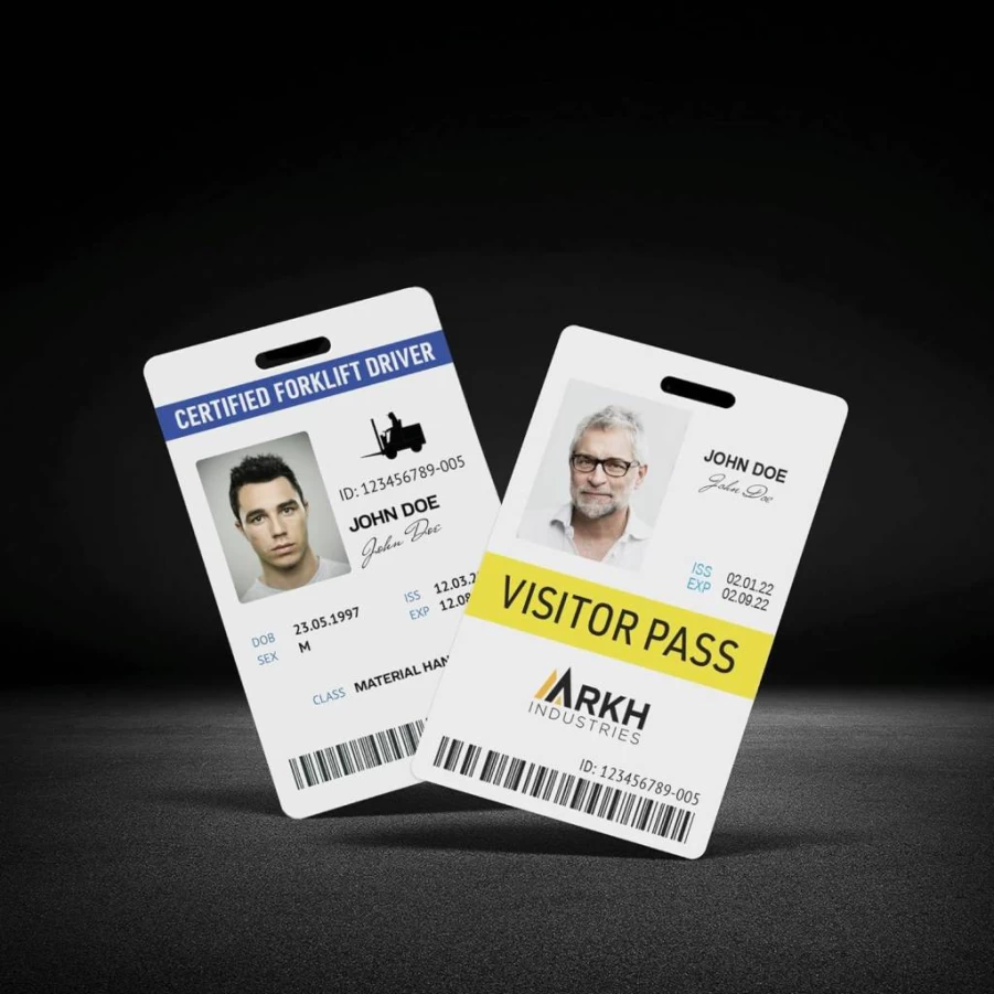 AVERY 5361 Self-Laminating ID Cards, 2.25" x 3.5", 30-Pack with White Printable Inserts, Customizable Plastic Badge Holders