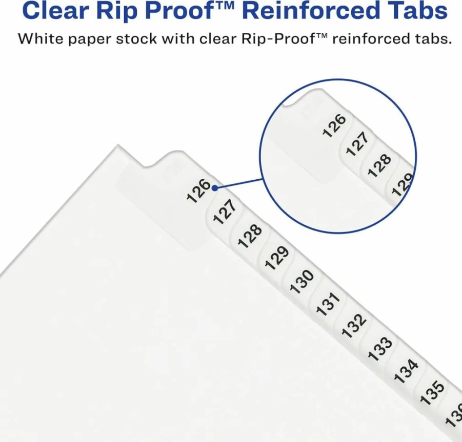 AVERY 01336 Legal Dividers, 151-175 Tab Set, Standard Collated Sets for Organizing Files