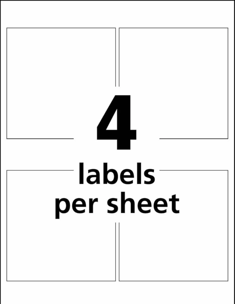 AVERY Ultraduty GHS Chemical Labels 4x4 Inch, Waterproof & UV Resistant, for Pigment Inkjet Printers, 200 Labels per Pack (60524)