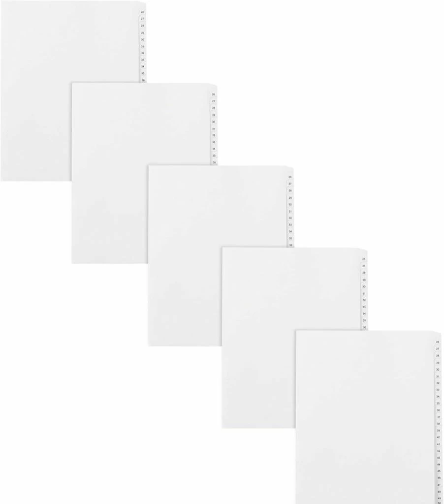 AVERY 01702 Legal Exhibit Dividers, 25-Tab Set for 3-Ring Binders, Allstate Style, 1 Binder Divider Set