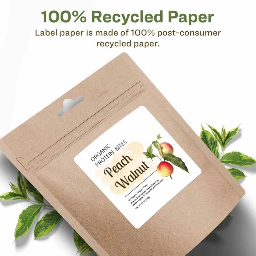 Avery Recycled Matte White Square Labels 2" x 2" - Eco-Friendly, Print-to-Edge, Permanent Adhesive, Laser/Inkjet Printable, 300-Pack