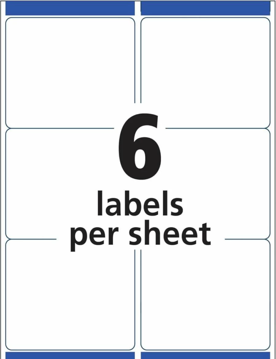 Avery 6464 Removable ID Labels, 3.33" x 4", 150-Pack, Sure Feed Technology, Easy Peel Adhesive for Temporary Identification