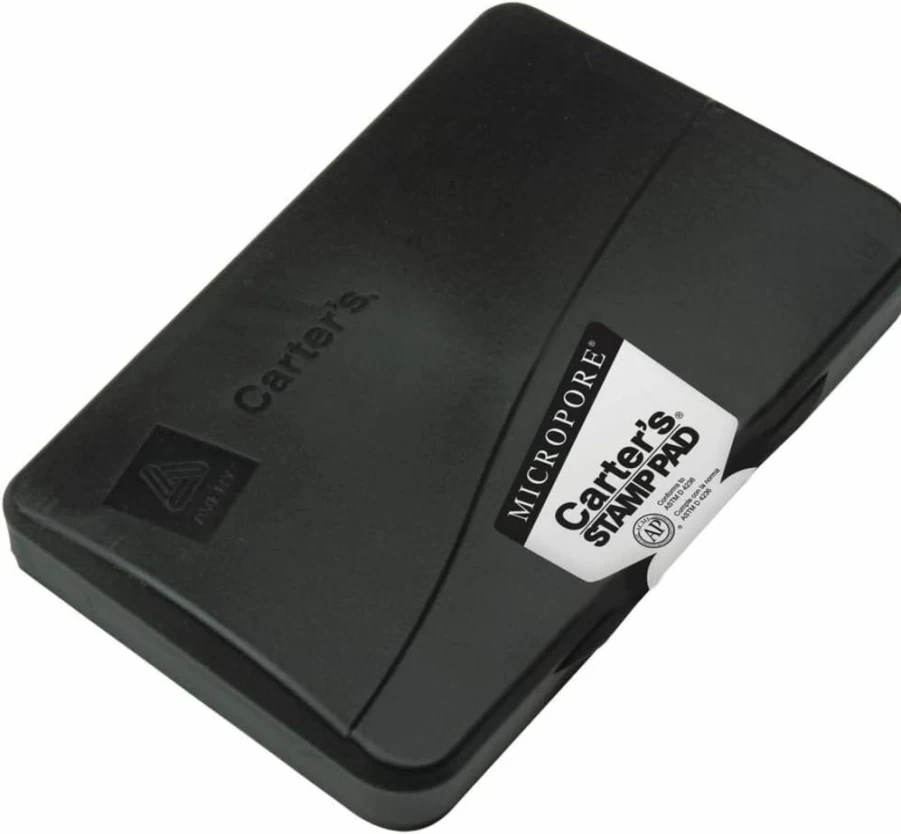 AVERY Black Ink Stamp Pad, 3.15" x 6.12" Micropore Stamp Pad for Stamping and Crafting (Model 21282)