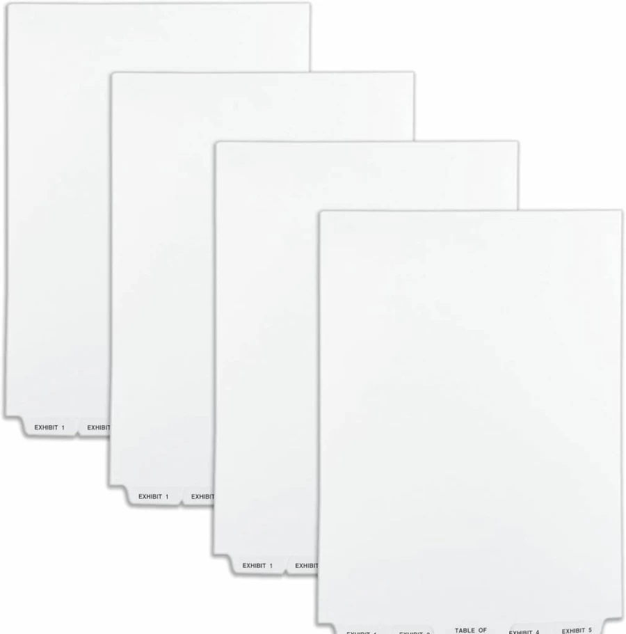AVERY Legal Exhibit Binder Dividers, Preprinted 1-25 with Table of Contents, Letter Size Unpunched, 4 Sets per Pack (11378)