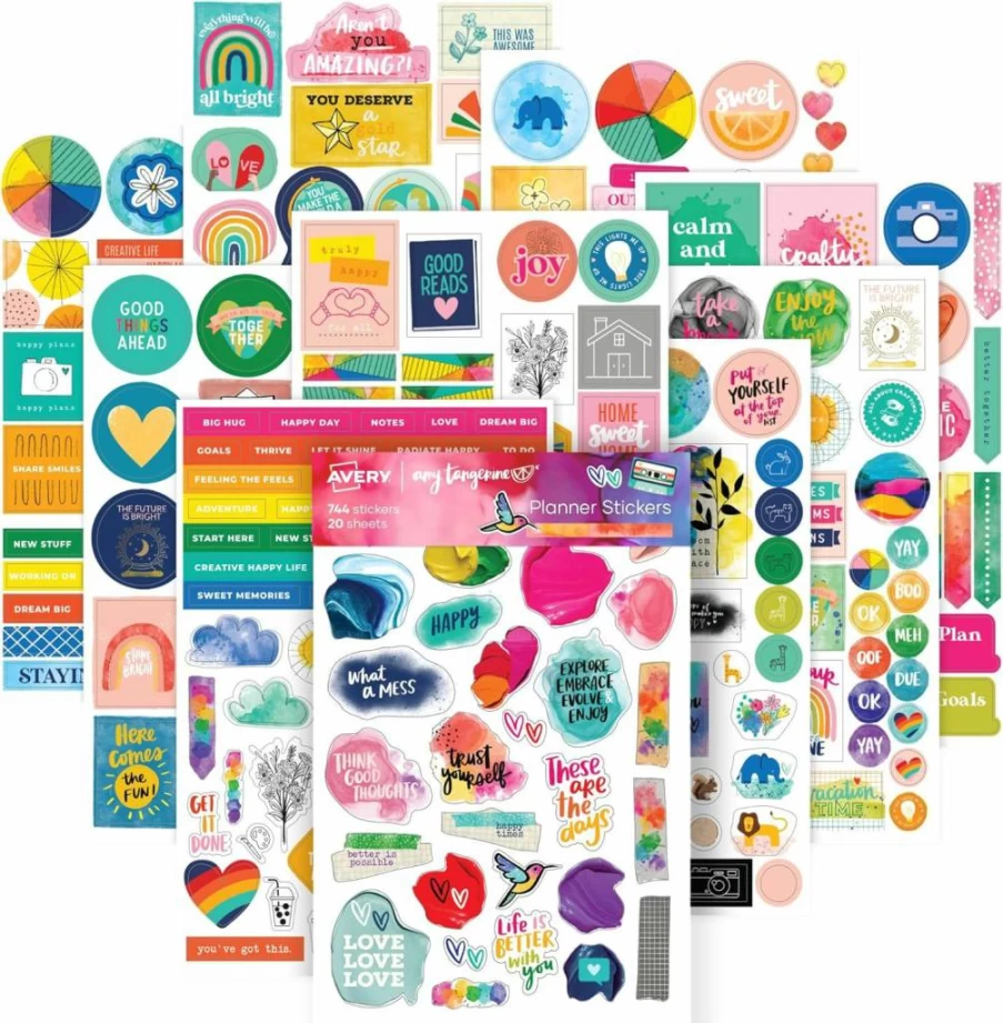 AVERY Planner Stickers Variety Pack - 1,656 Productivity Stickers for Planners, Journals, Calendars, 30 Sheets (6785)