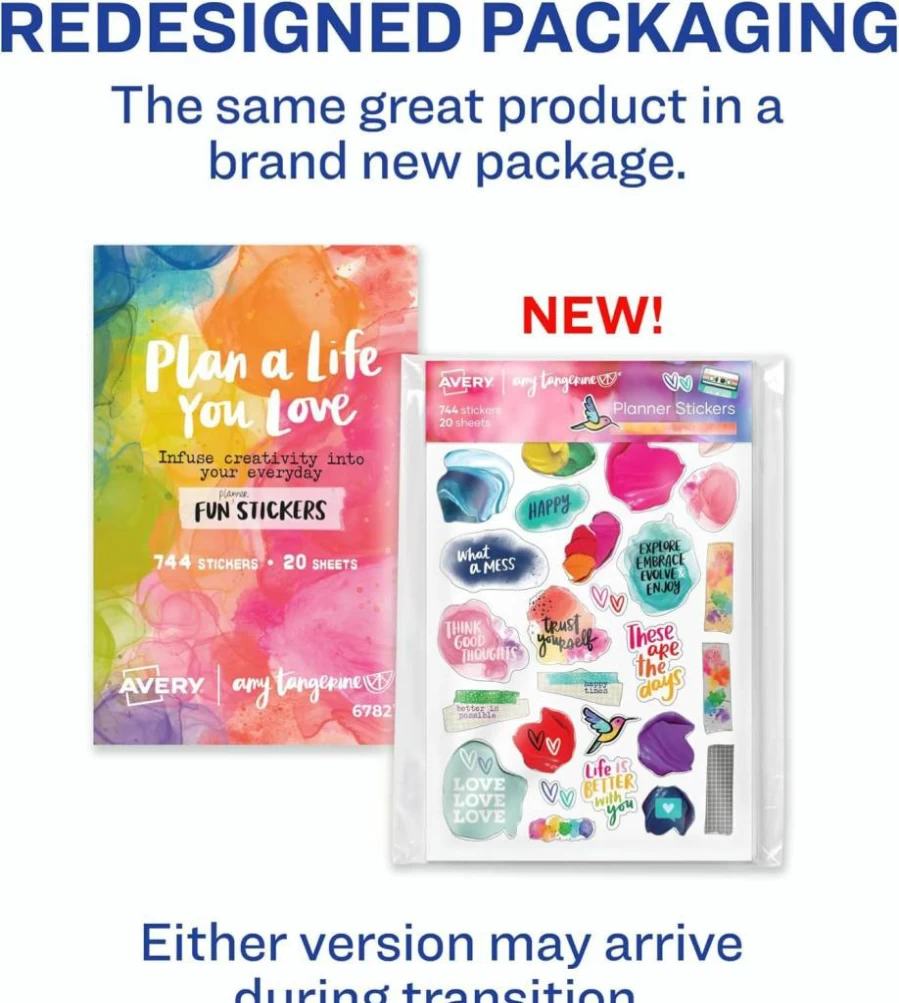 AVERY Planner Stickers Variety Pack - 1,656 Productivity Stickers for Planners, Journals, Calendars, 30 Sheets (6785)