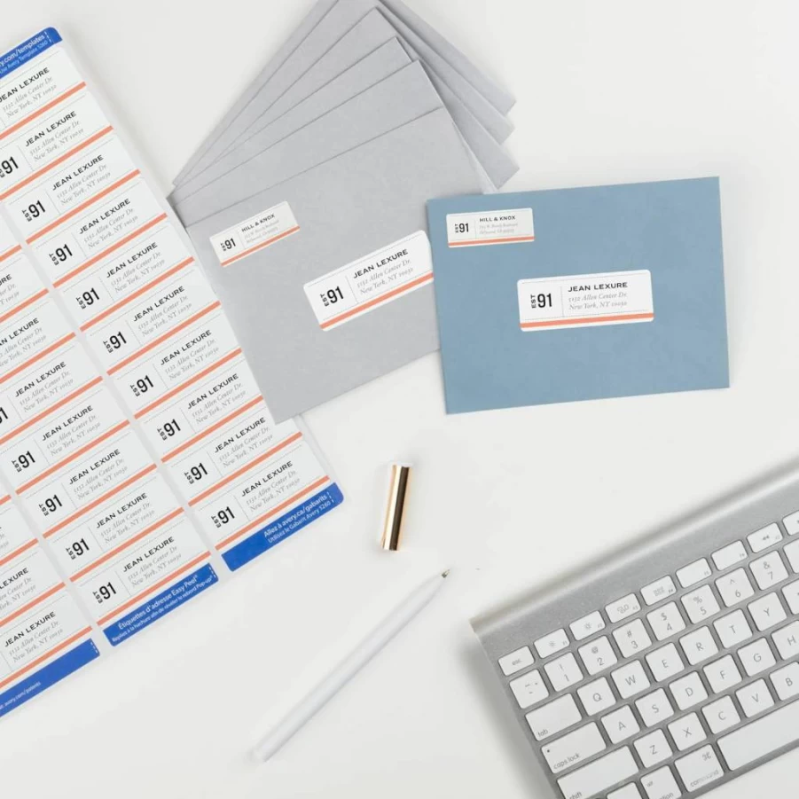 AVERY 5160 Easy Peel Printable Address Labels, 1" x 2-5/8" White Mailing Stickers, 3,000 Blank Customizable Labels for Shipping, Mailing & More, Sure Feed Technology