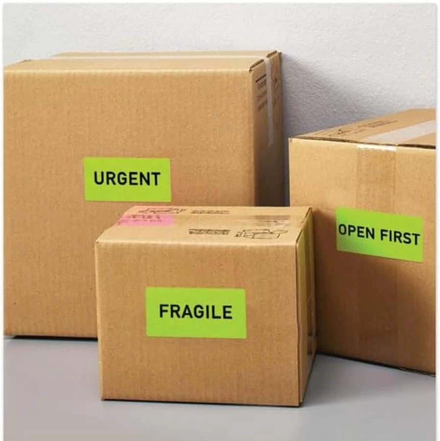 Avery 5976 Neon Green Printable Shipping Labels, 2" x 4" Size, 1,000 Blank Mailing Labels with Sure Feed Technology